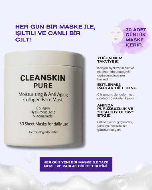 Glow Etkili Kolajen Maske Seti (30 Adet)